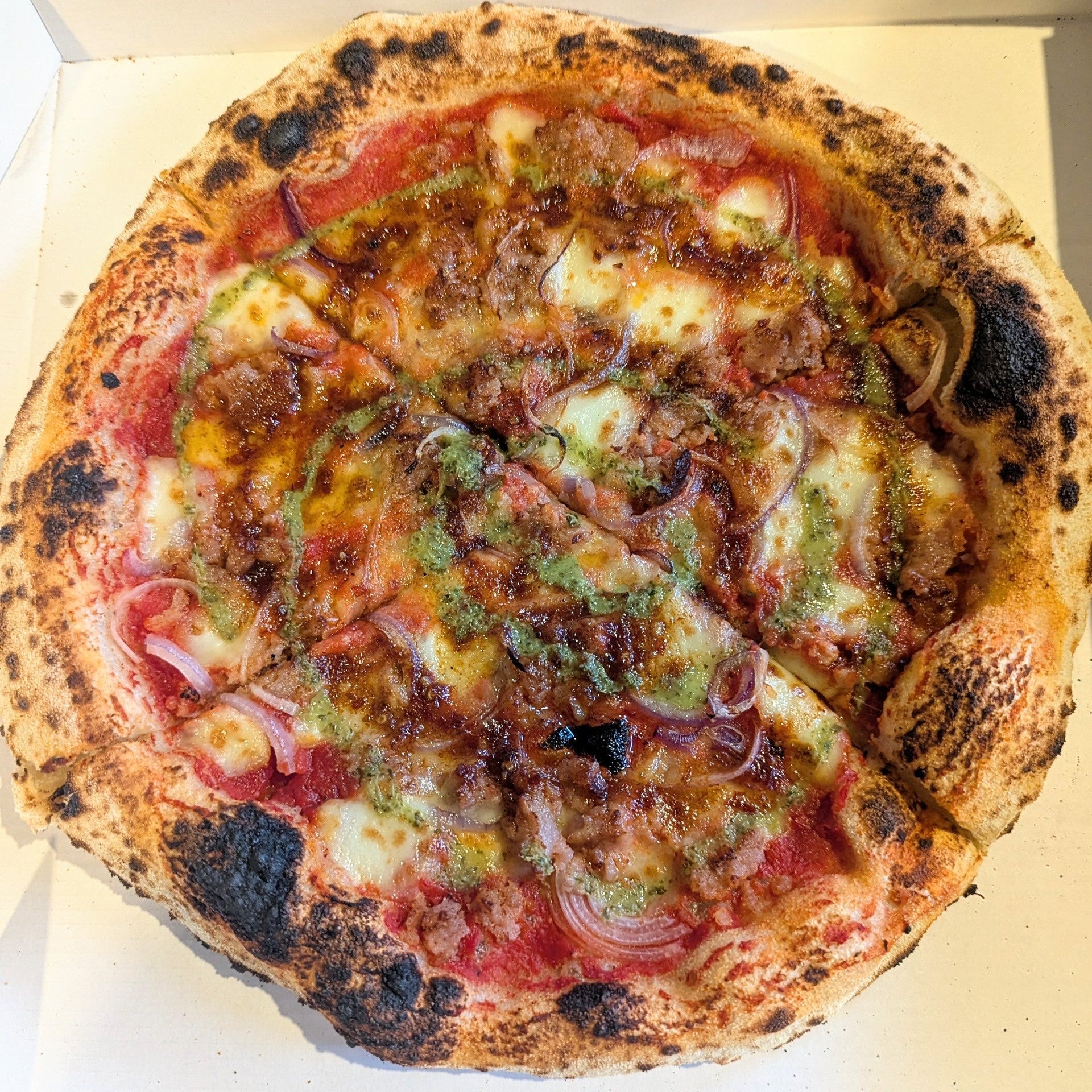 pizza with chilli oil